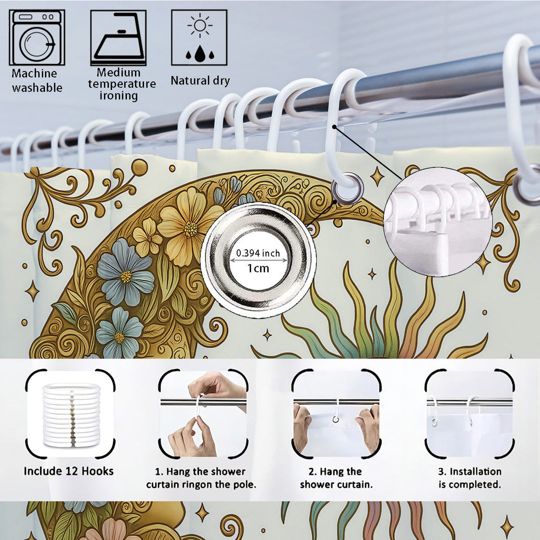 Celestial-Themed Four-Piece Bathroom Décor Set Kalsten