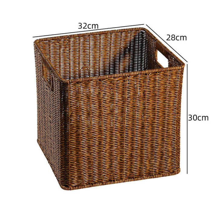 Unisex Rectangular Storage Basket made of braided rattan Kalsten
