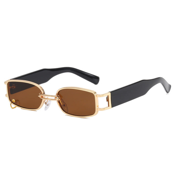 Ladies sunglasses in luxurious rectangular design with golden accents Kalsten