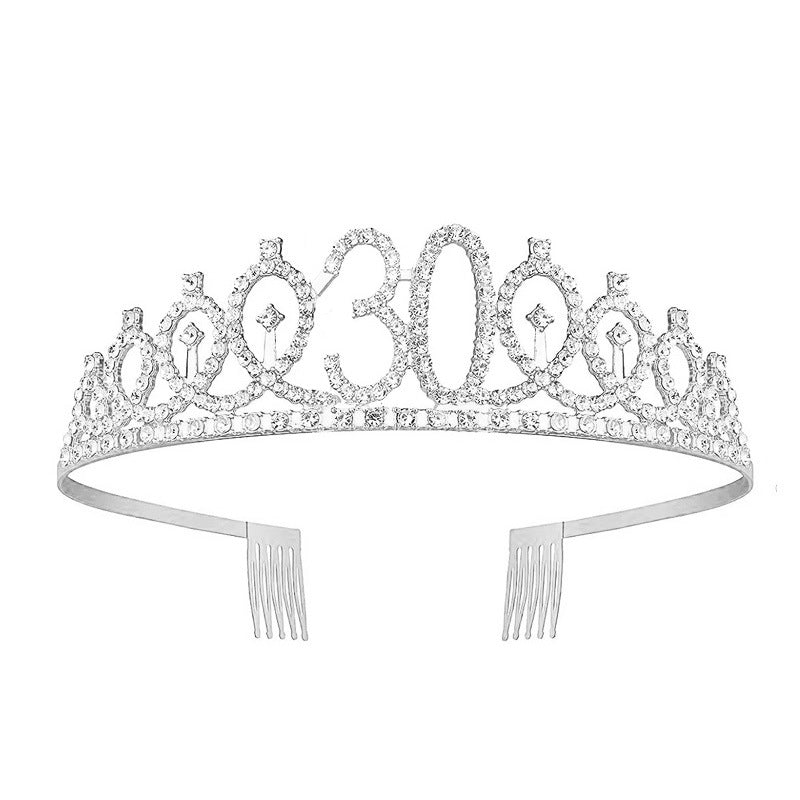 Ladies Glittering Crown with Swarovski Stones Kalsten