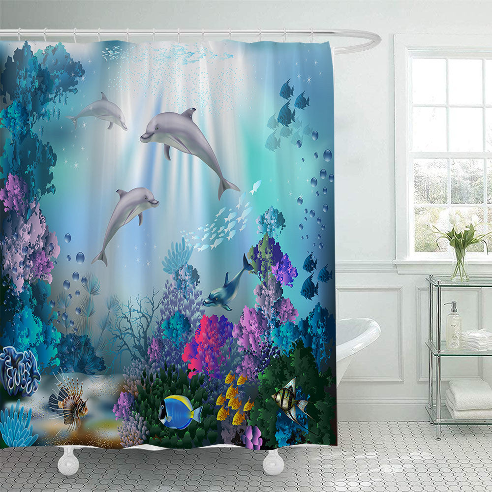 Coastal Pattern Shower Curtain Kalsten