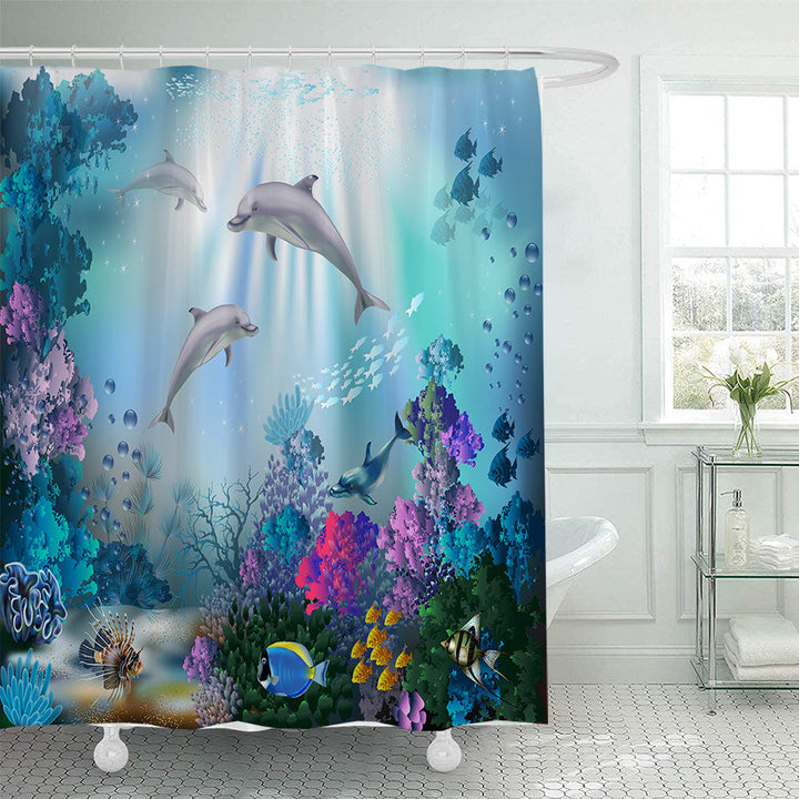Coastal Pattern Shower Curtain Kalsten