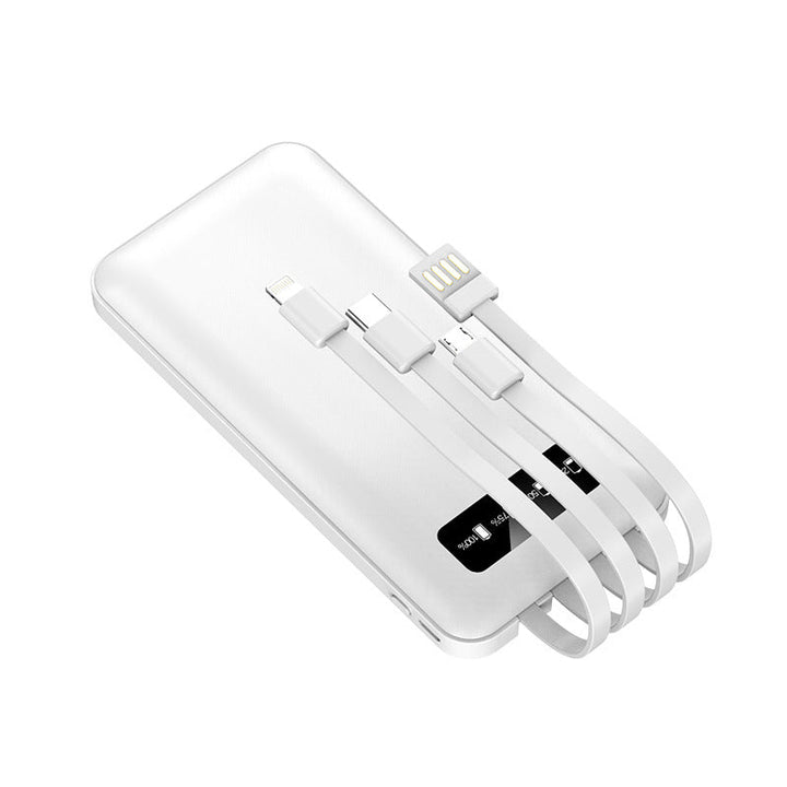 Multifunctional power bank with integrated charging cables Kalsten