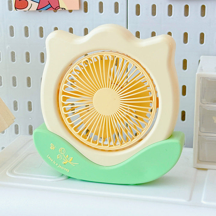 Unisex Portable Mini Table Fan in Flower Pattern Kalsten