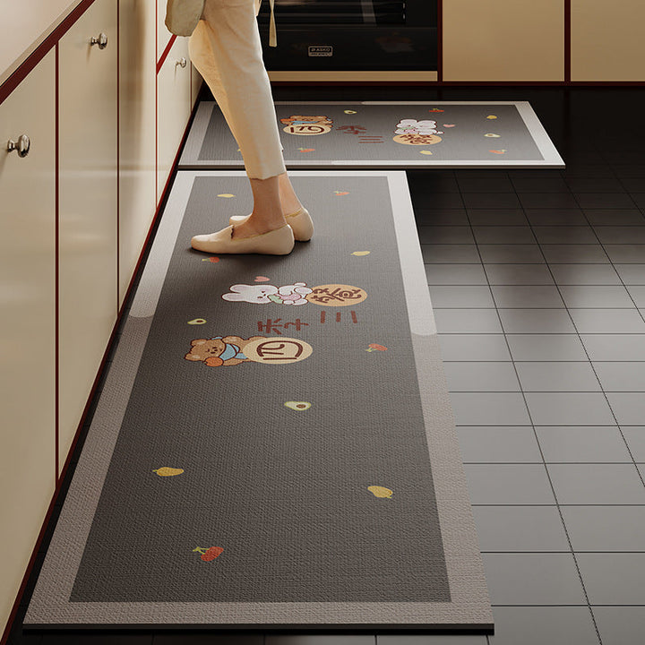 Playful Dog-Themed Anti-Fatigue Kitchen Mat