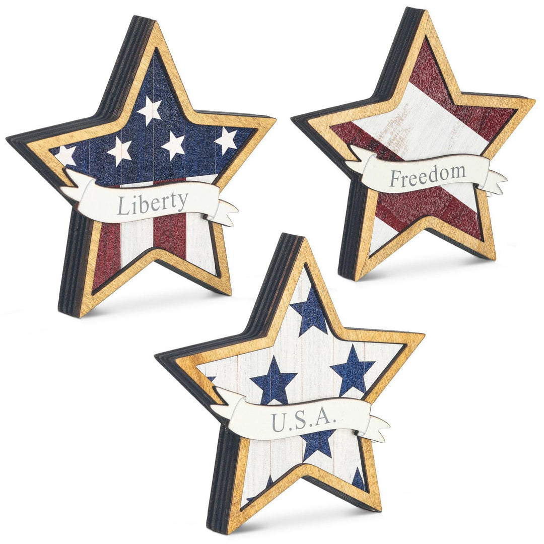 Unisex nan distressed layered farmhouse star wall sculpture with carved dimensional panels Kalsten