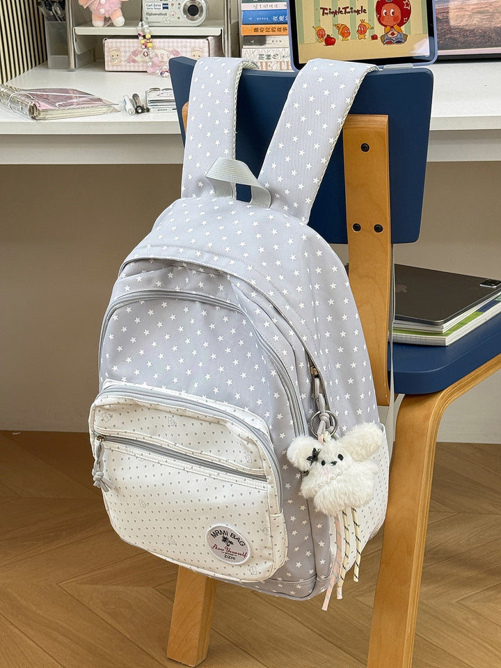 Cute Star-Patterned Casual School Backpack