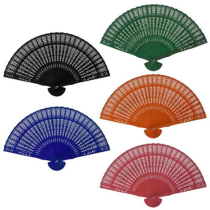 Women's fan made of high-quality plastic with elaborate cut-out work Kalsten