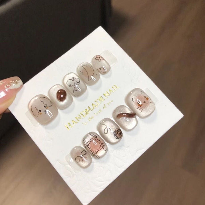 Artistic Animal-Themed Press-On Nails Kalsten