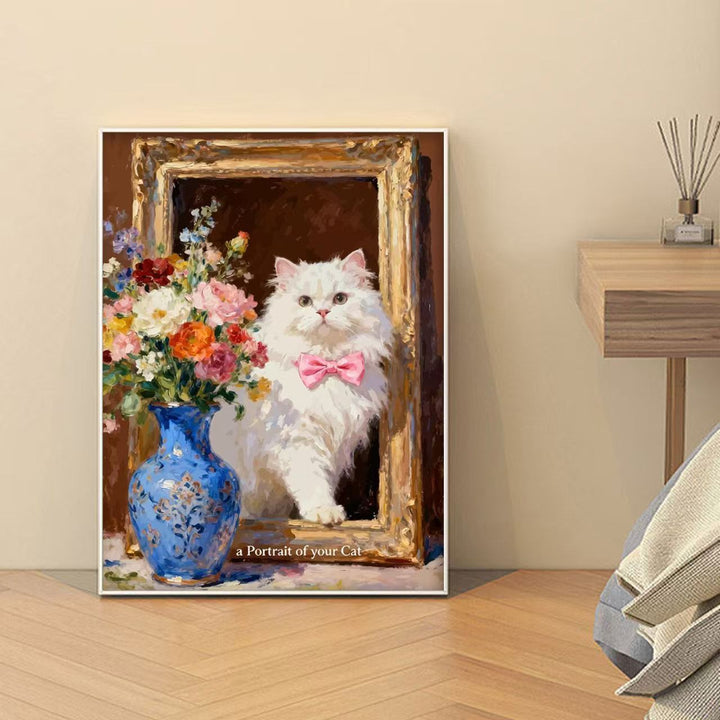Decorative Cat-Themed Art Print Kalsten