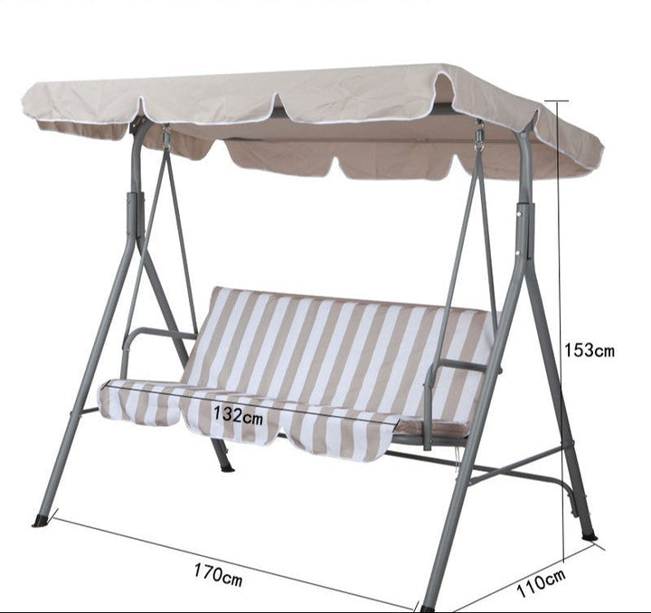 Roomy outdoor canopy swing bench with adjustable canopy Kalsten