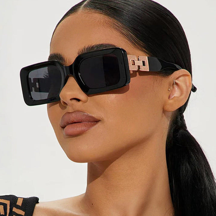 Women’s fashionable sunglasses in elegant square design with luxurious golden accents Kalsten