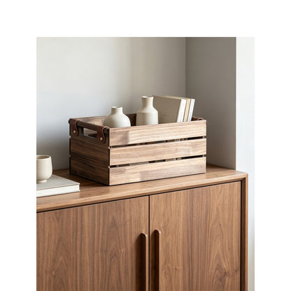 Robust storage basket with practical handles Acalora