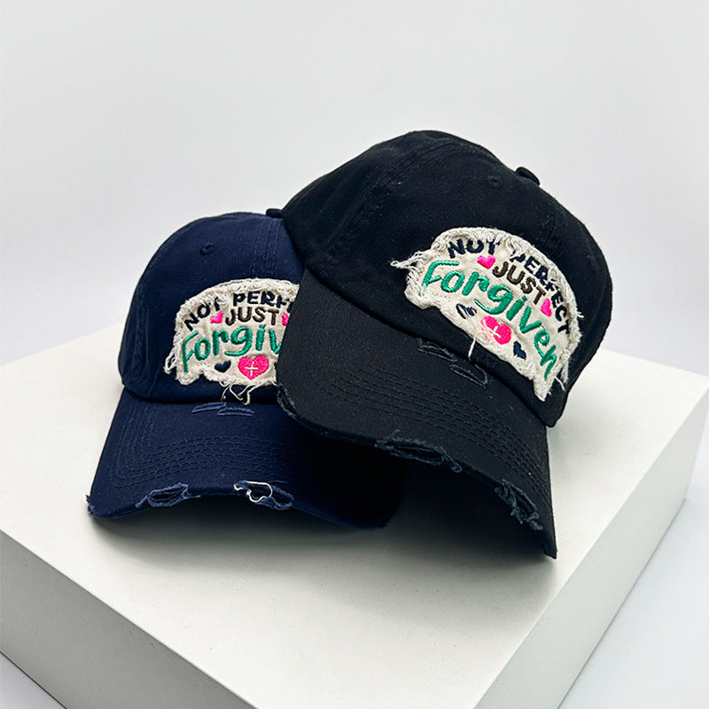 Women's Distressed Cotton Inspirational Baseball Cap Kalsten