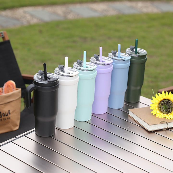 Unisex Insulated Drinking Cup with Ergonomic Handle and Twist Lid Kalsten