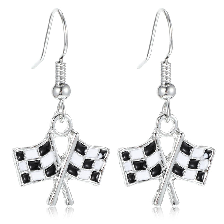 Modern Geometric Enamel Hoop Earrings Kalsten