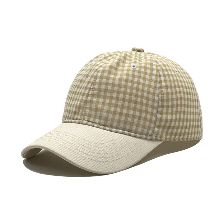 Ladies' fashionable cap with check pattern Brehn
