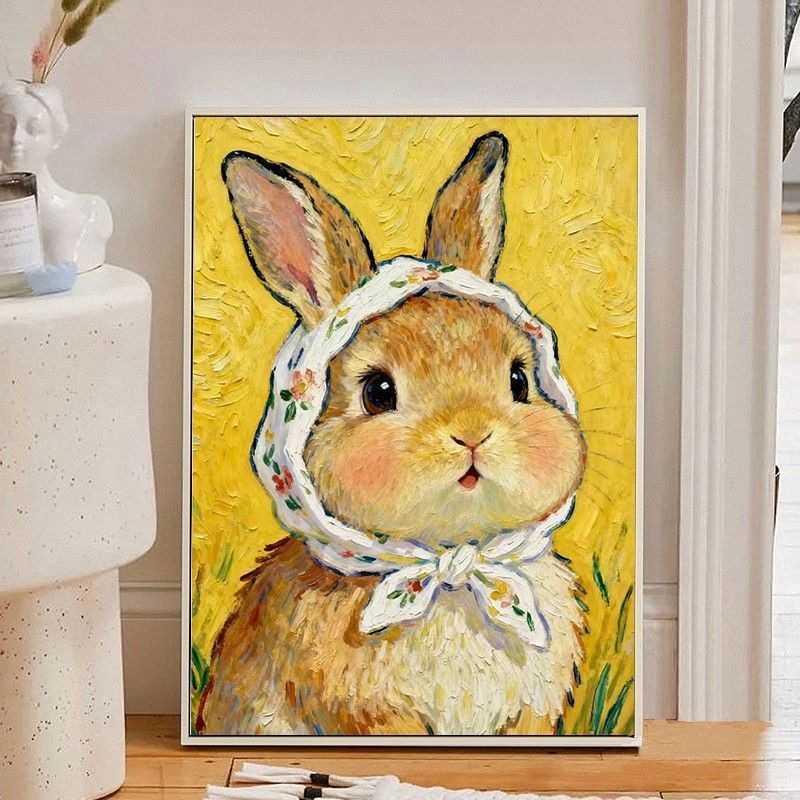 Whimsical Bunny Canvas Art Print Kalsten