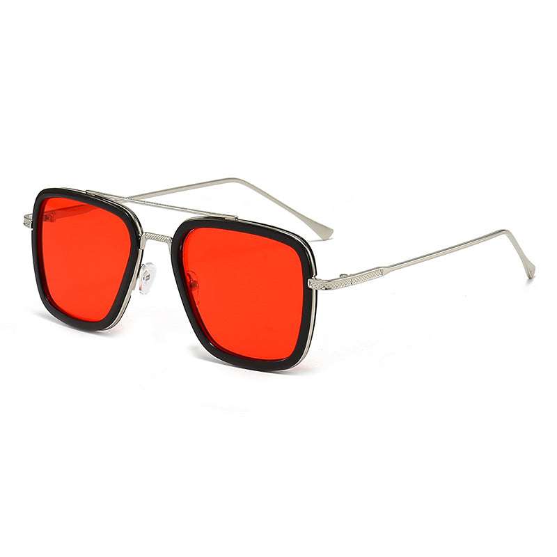Women's fashionable square sunglasses with glamorous metal frame Kalsten