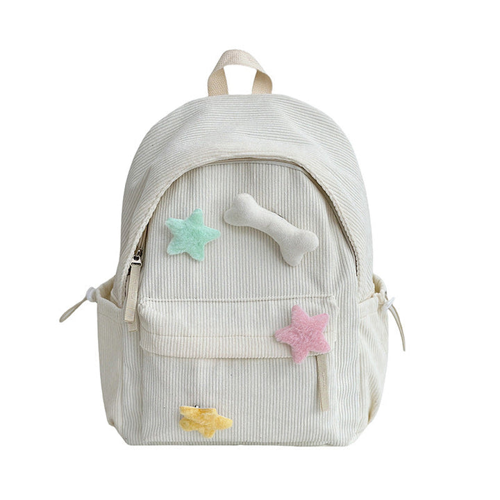 Cute Corduroy School Backpack Kalsten