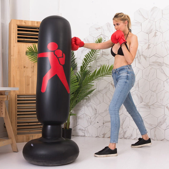 Unisex Inflatable Punching Bag with Stable Stand Base Kalsten