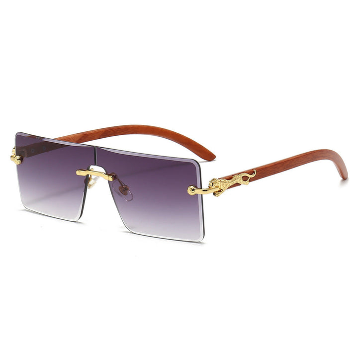 Women oversized fashionable sunglasses with luxurious wood and metal elements Kalsten