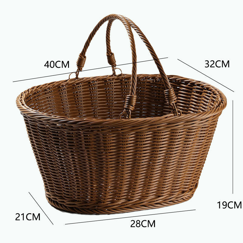 Unisex Handcrafted Basket with Sturdy Handles Kalsten
