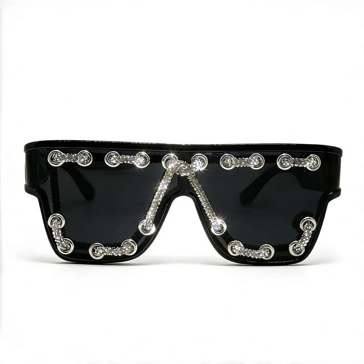 Ladies sunglasses with extravagant design and decorative chain embellishment Kalsten