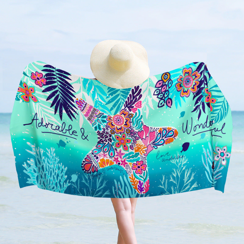 Luxury beach towel with dynamic wave design Kalsten