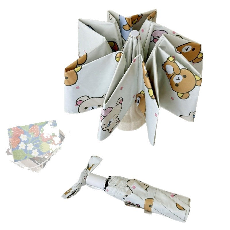 Women's Automatic Folding Umbrella with Cheerful Animal Designs Kalsten