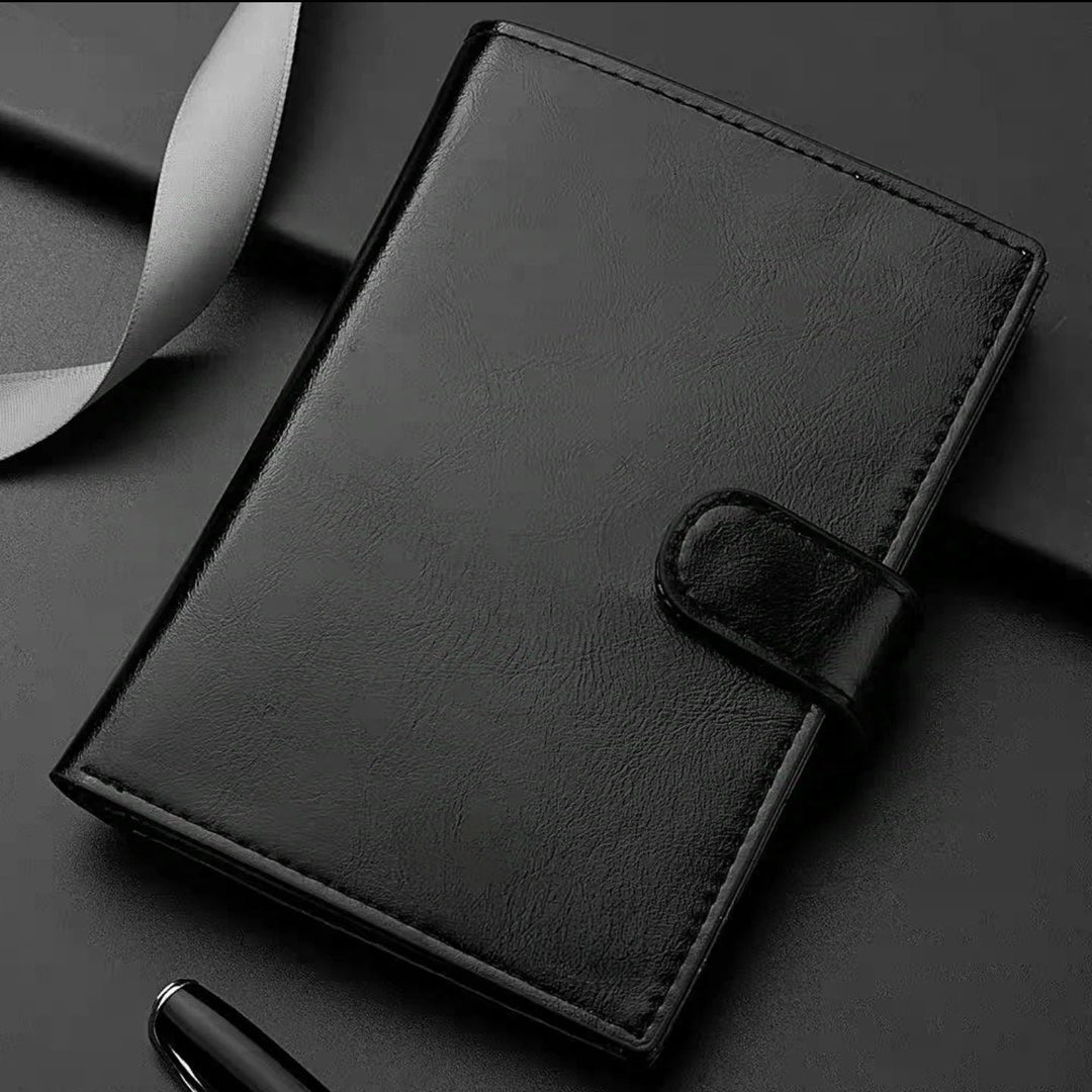 Elegant Textured Leather Planner Wallet Kalsten