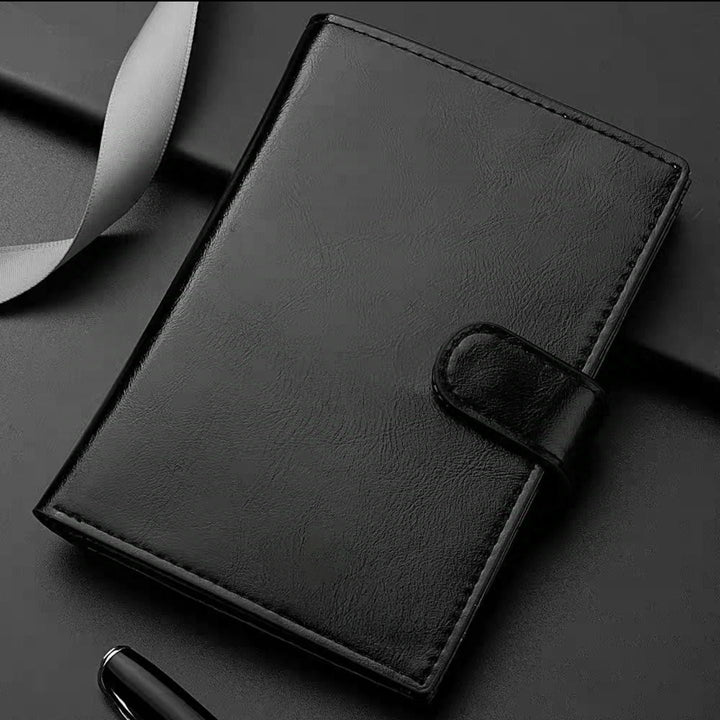 Elegant Textured Leather Planner Wallet Kalsten