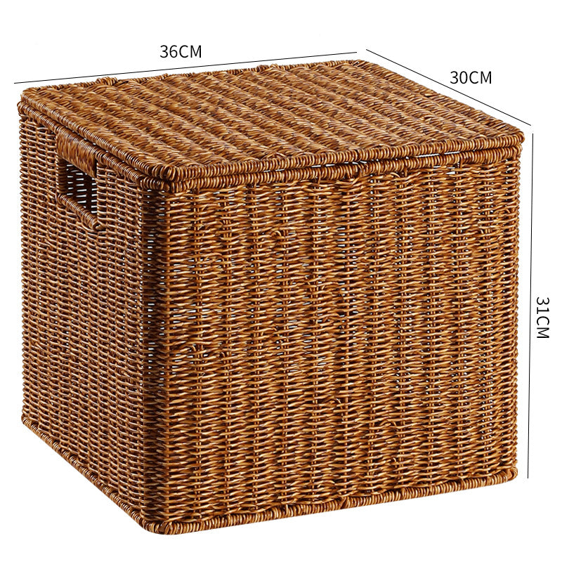 Handcrafted Rectangular Wicker Storage Box Kalsten