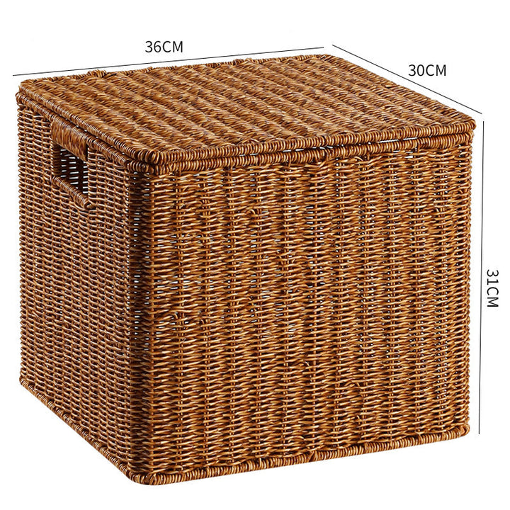 Handcrafted Rectangular Wicker Storage Box Kalsten