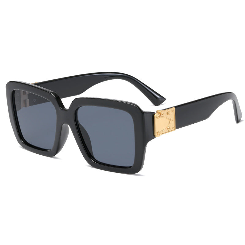 Women's oversized fashionable sunglasses with luxurious metal accents Kalsten