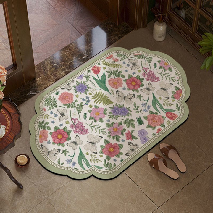 Floral Decorative Bath Mat Kalsten