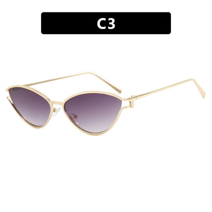 Ladies Cat-Eye Sunglasses in Elegant Gold Frame Kalsten