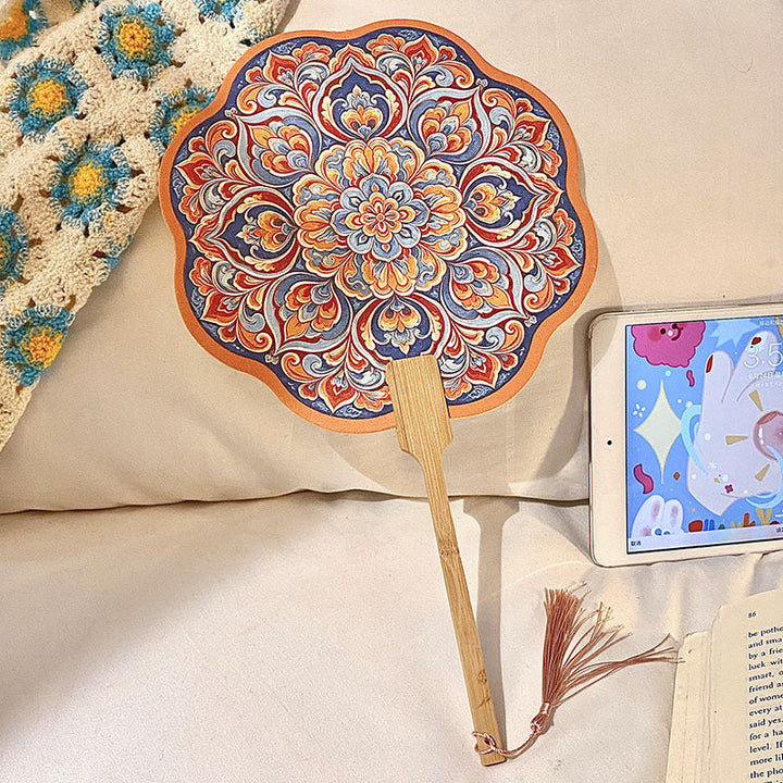 Handcrafted Fan Made of Bamboo and Paper Kalsten