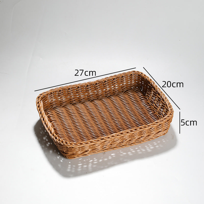Handcrafted Round Wicker Serving Bowl Kalsten