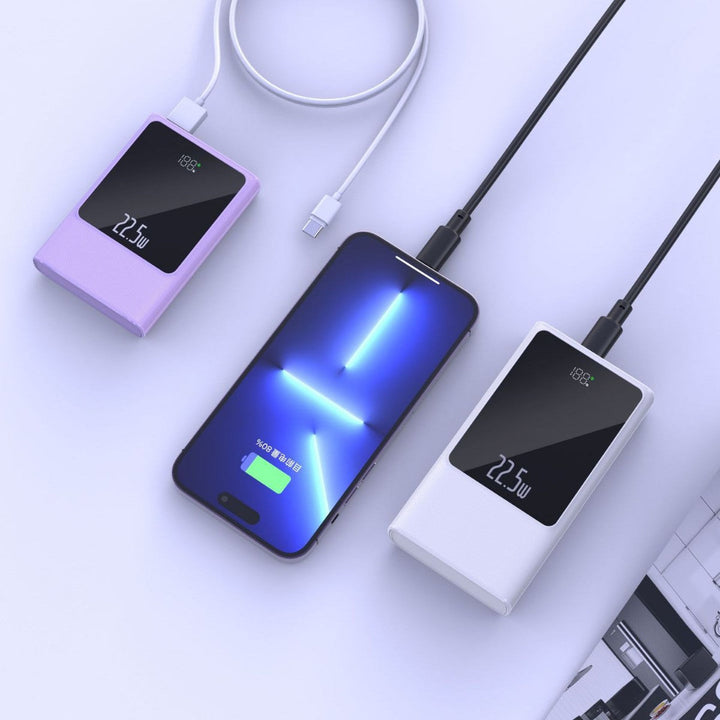 Portable power bank with smart LCD display and dual USB ports Kalsten