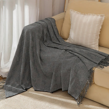 Unisex Cozy Geometric Throw Blanket
