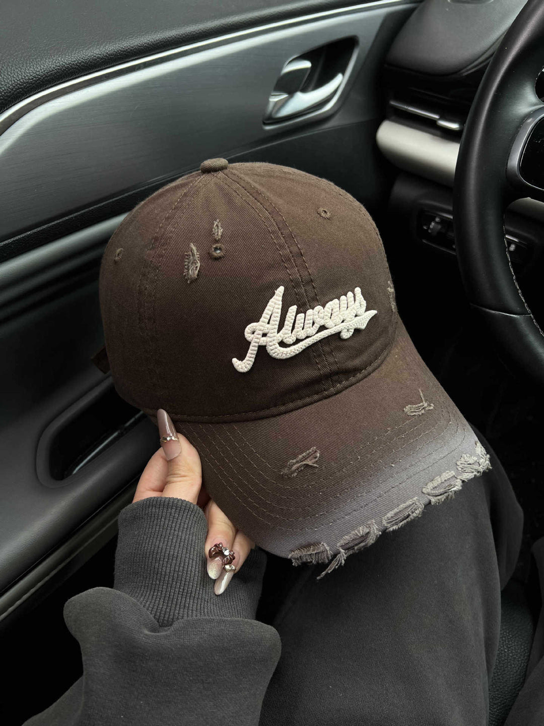 Women's Distressed Graphic Baseball Cap Kalsten