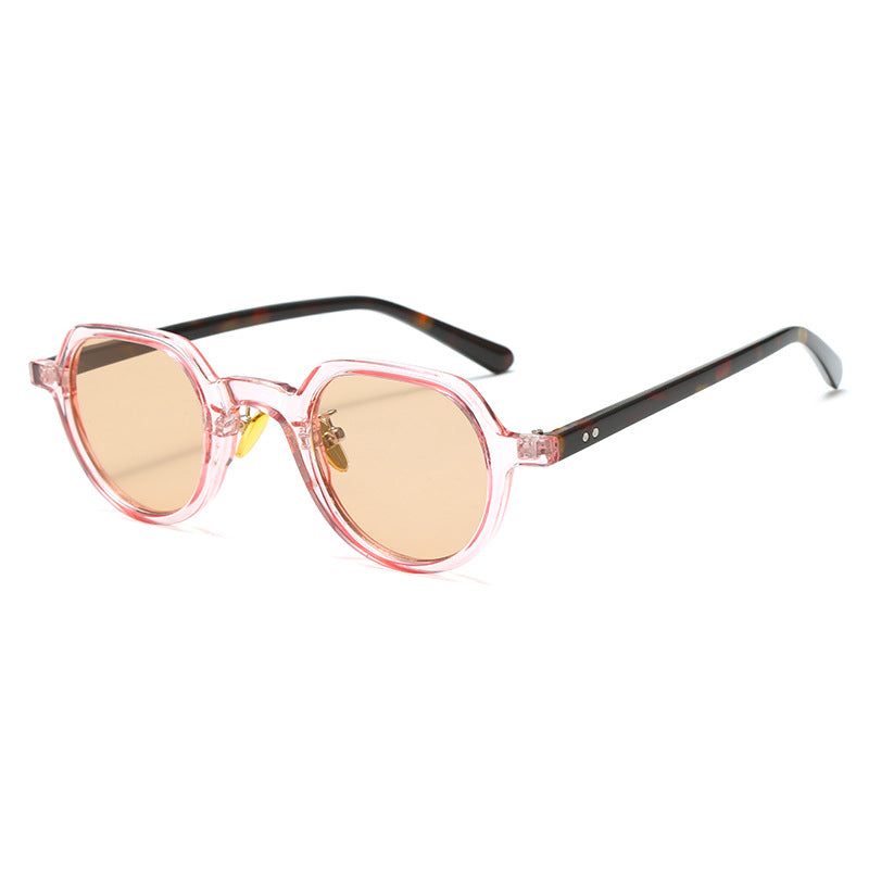 Women's round sunglasses with modern plastic frame and UV protection Kalsten