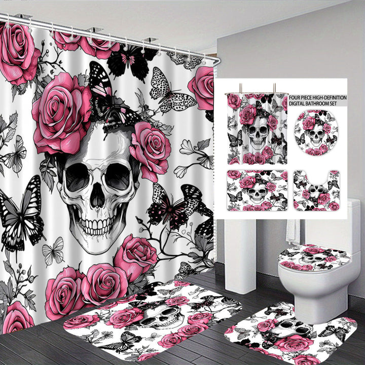 Artistic Skull Themed Bathroom Set Kalsten