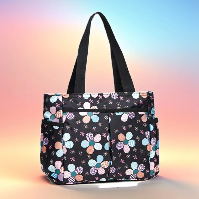 Stylish Striped Multi-Pocket Tote Bag Kalsten