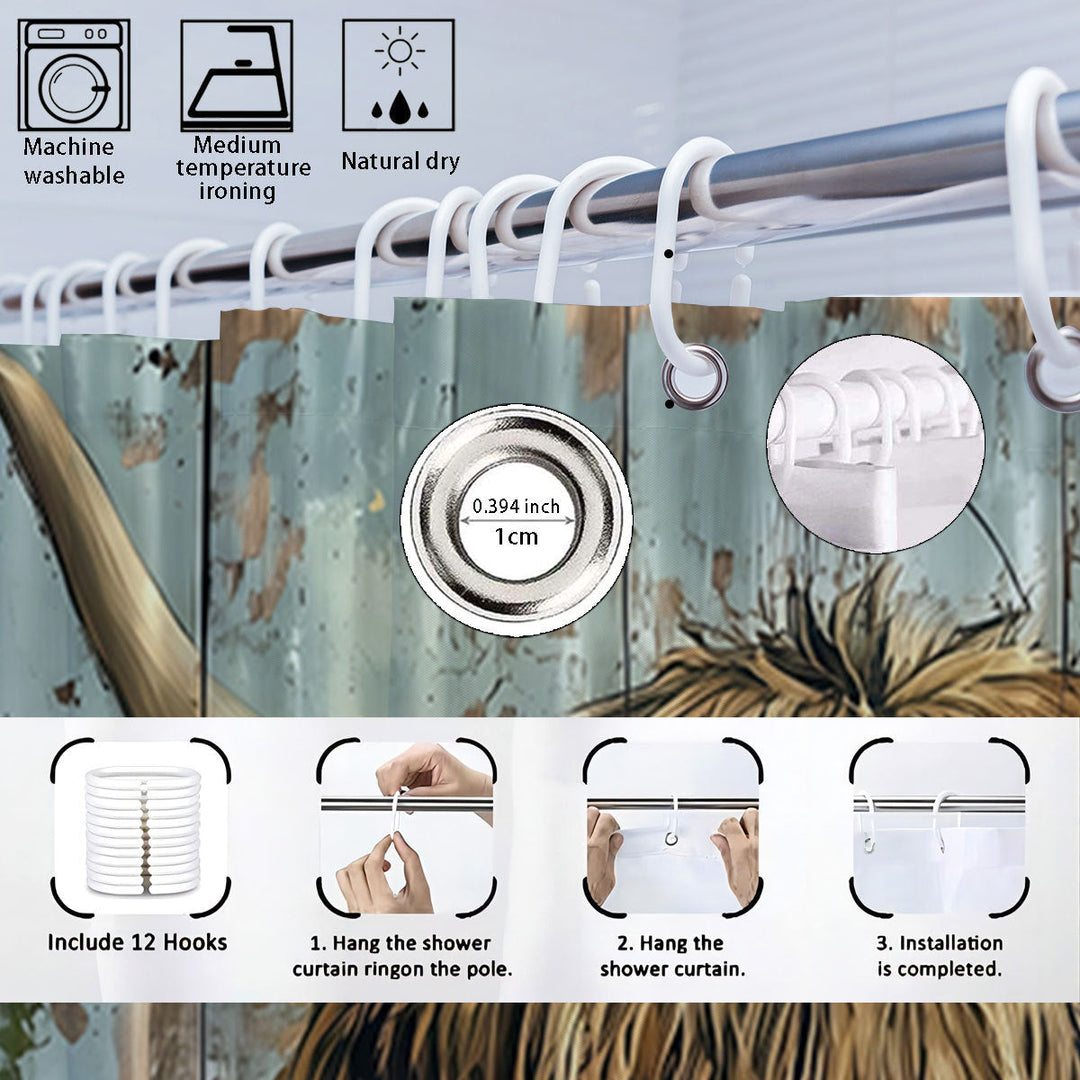 Cute Cow-Themed Digital Bathroom Set Kalsten
