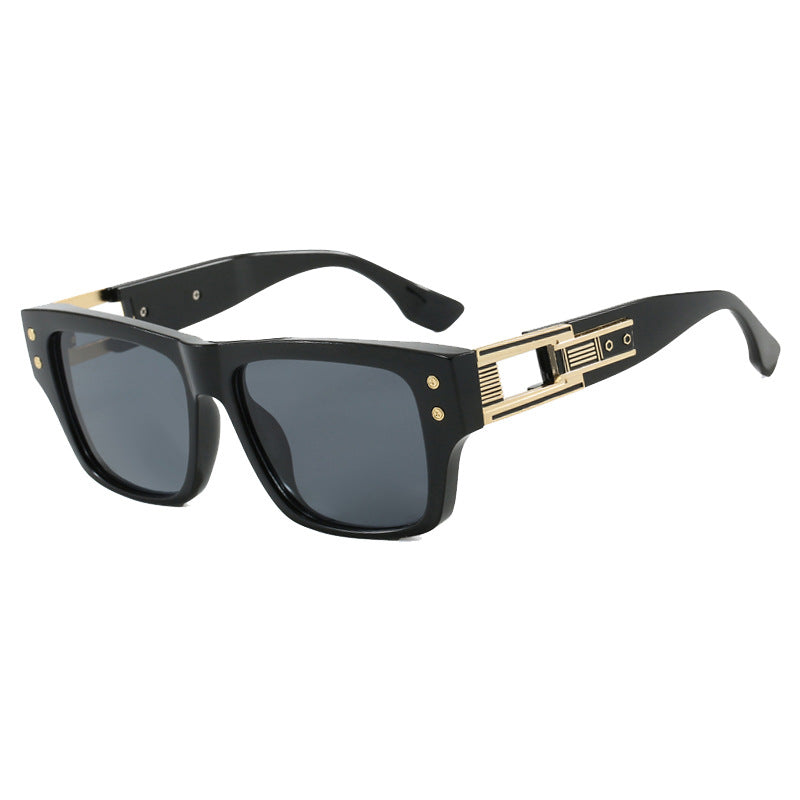 Women’s trendy square sunglasses with elegant gold decorative structure Kalsten