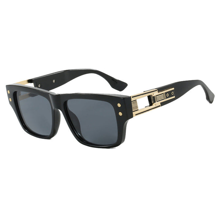Women’s trendy square sunglasses with elegant gold decorative structure Kalsten