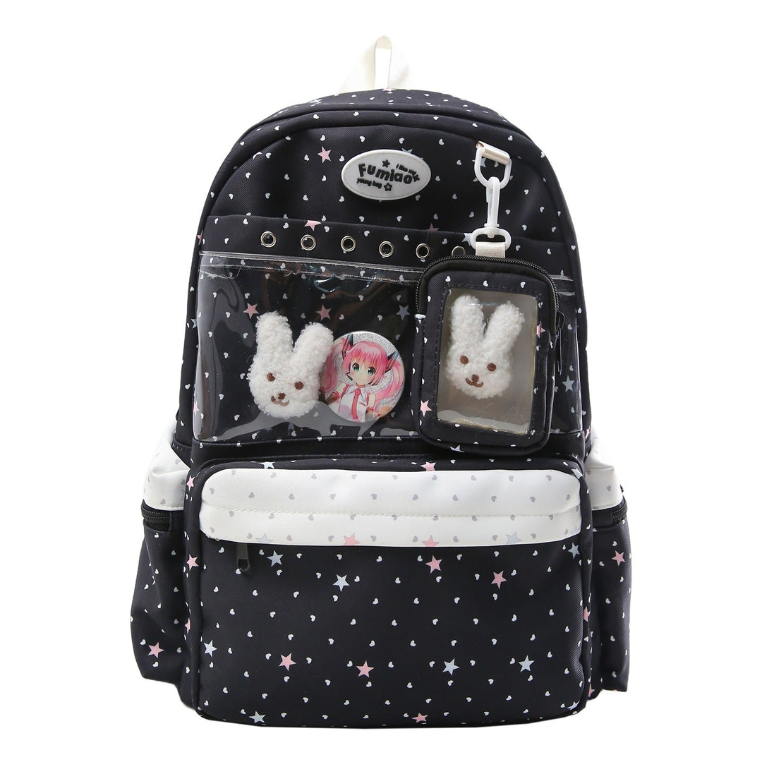 Transparent Pocketed Character Backpack Kalsten