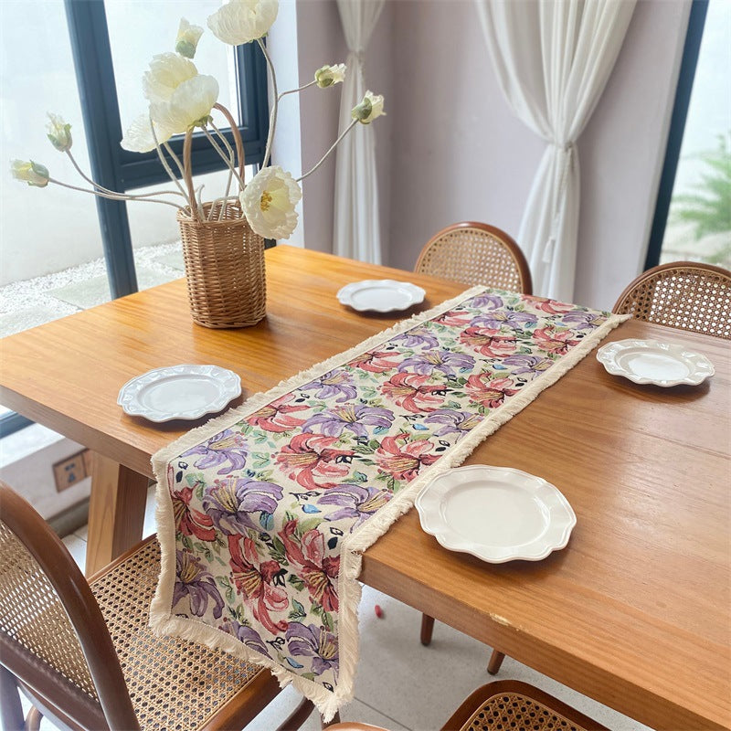 Artistic Floral Table Runner